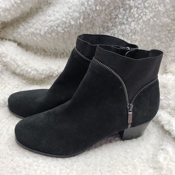 Ros Hommerson Bess Black Leather‎ Ankle Boots size 10.5 - Picture 5 of 9